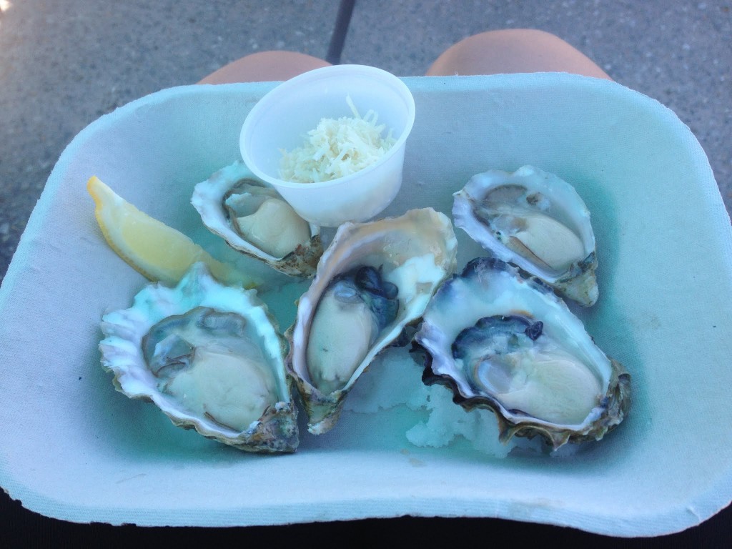 Freshly shucked oysters in Ucluelet out of a truck. Why didn't I get 5x this amount!?